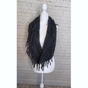 Pashmina Cashmere Steel Gray Infinity Scarf